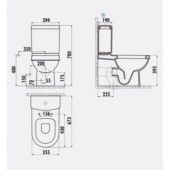 Vitorya / Stand-Wc / Inkl. Softclosedeckel