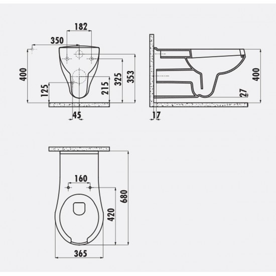 Behindertengerechter-Wc / Hänge-Wc / Inkl. Softclosedeckel