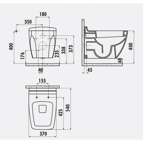 Bull / Hänge-Wc / Inkl. Softclosedeckel