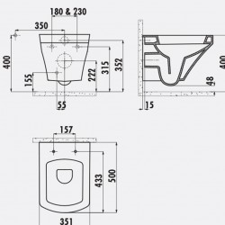 Sorti / Hänge-Wc / Inkl. Softclosedeckel