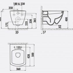 Tetra / Hänge-Wc / Inkl. Softclosedeckel