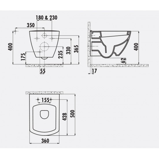 Tetra / Hänge-Wc / Inkl. Softclosedeckel