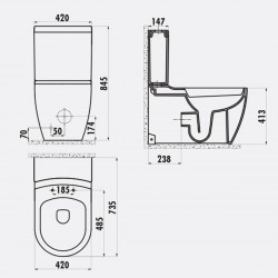 Grande / Stand-Wc / Inkl. Softclosedeckel