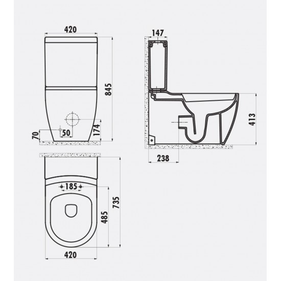 Grande / Stand-Wc / Inkl. Softclosedeckel