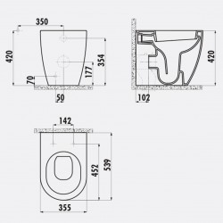Free Stand-Wc / Inkl. Softclosedeckel