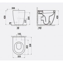 Free Stand-Wc / Inkl. Softclosedeckel
