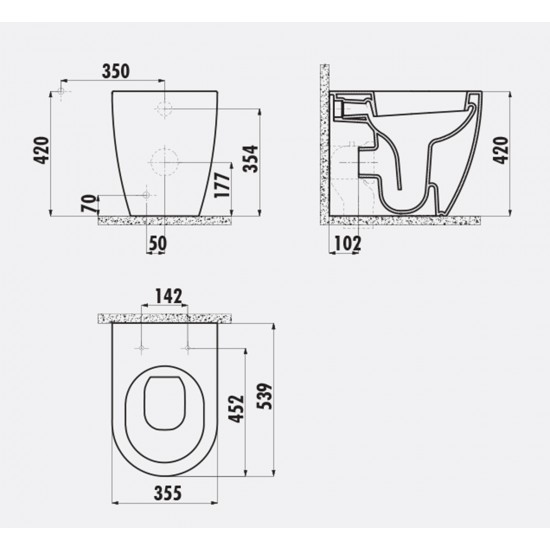 Free Stand-Wc / Inkl. Softclosedeckel