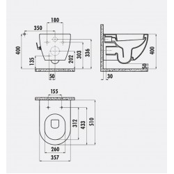 Free / Hänge-Wc / Taharet-Wc / Inkl. Solftclosedeckel