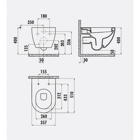 Free / Hänge-Wc / In verschiedenen Farben / Inkl. Softclosedeckel