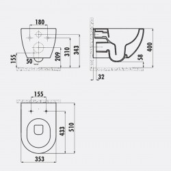 Free / Spülrandlos / Hänge-Wc / Inkl. Softclosedeckel
