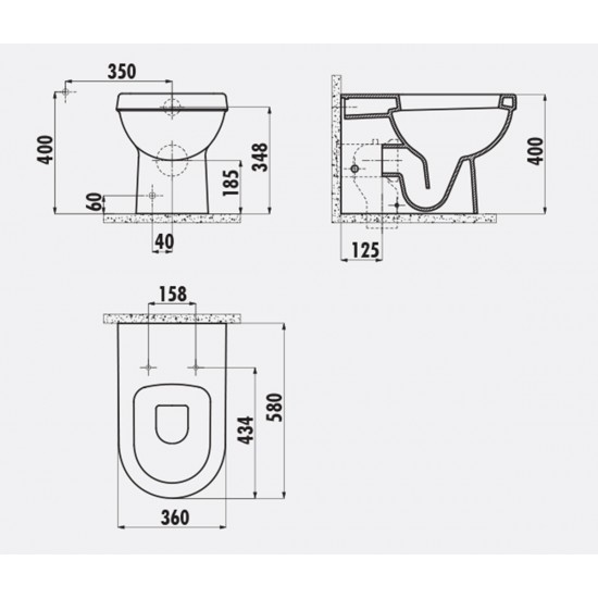 Vitorya / Stand-Wc / Inkl. Softclosedeckel