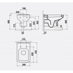 Hänge-Wc / Inkl. Softclosedeckel