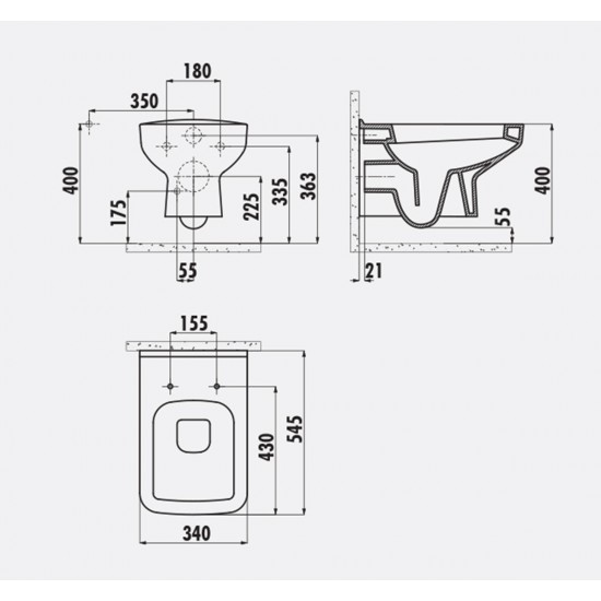 Hänge-Wc / Inkl. Softclosedeckel