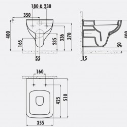 Bene / Hänge-Wc / Inkl. Solftclosedeckel