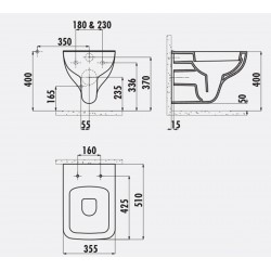 Bene / Hänge-Wc / Inkl. Solftclosedeckel