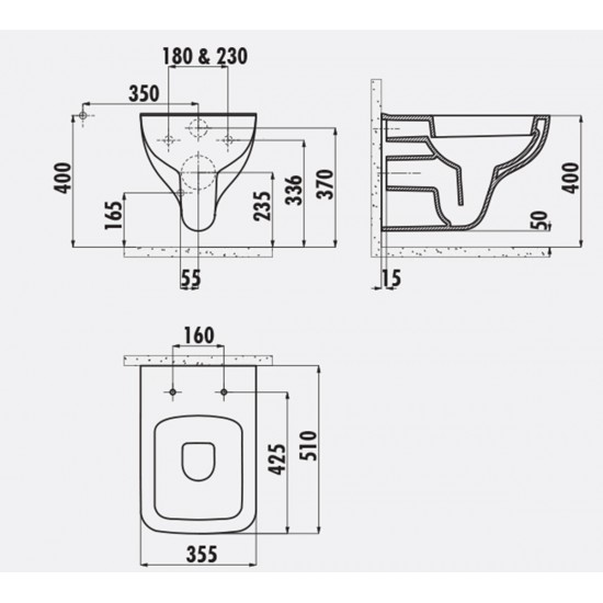 Bene / Hänge-Wc / Inkl. Solftclosedeckel