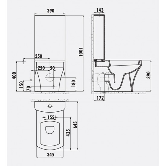 Sorti / Stand-Wc / Inkl. Softclosedeckel